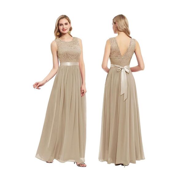 NEW Lace Bridesmaid Dress Sleeveless Maxi 3X - Picture 2 of 5